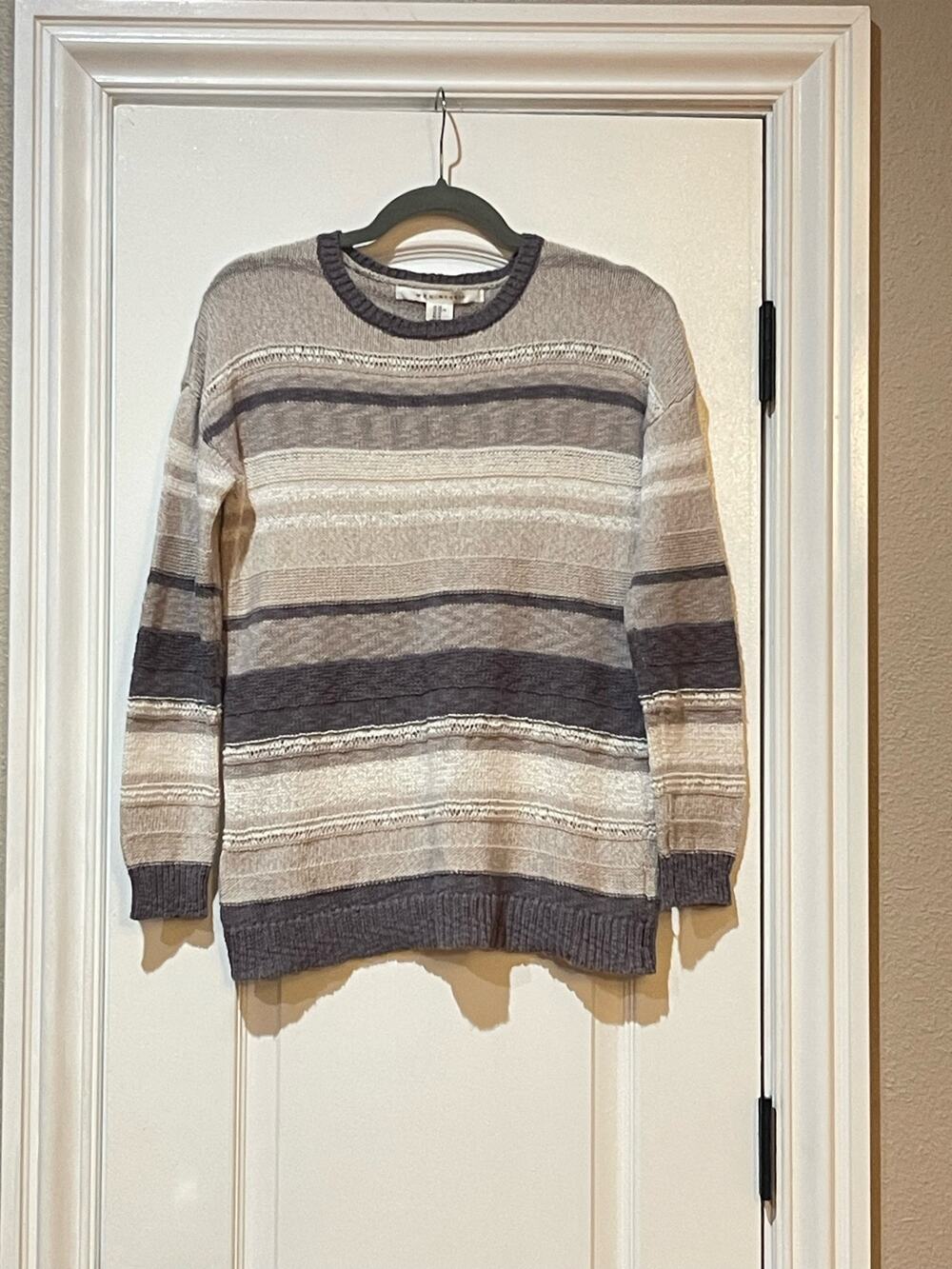Max Studio Sweater Womens Stripe  Long Sleeve Pullover X Small
